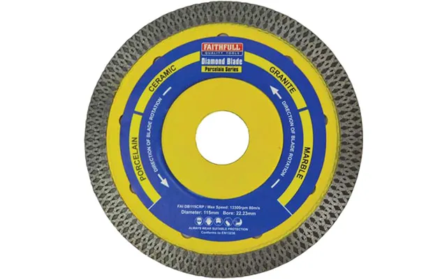 Faithfull Porcelain Tile Diamond Cutting Disc 115mm 22mm