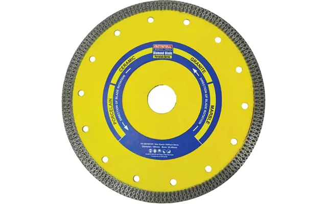 Faithfull Porcelain Tile Diamond Cutting Disc 180mm 25.4mm