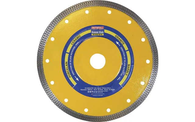Faithfull Porcelain Tile Diamond Cutting Disc 200mm 25.4mm