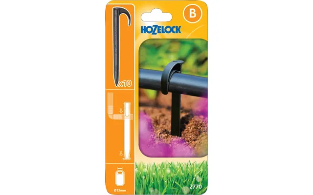 Hozelock Micro Irrigation Supply Hose Stake 1 2 12.5mm Pack Of 10