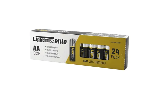 Lighthouse Lr6 Extra Long Life Aa Alkaline Batteries Pack Of 24