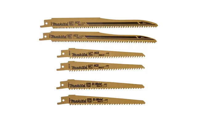 Makita 6 Piece Wood Cutting Reciprocating Sabre Saw Blade Set product image