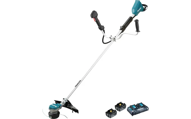 Makita Dur368a Twin 18v Lxt Cordless Brushless Brush Cutter 350mm 2 X 6ah Li-ion Battery Charger product image