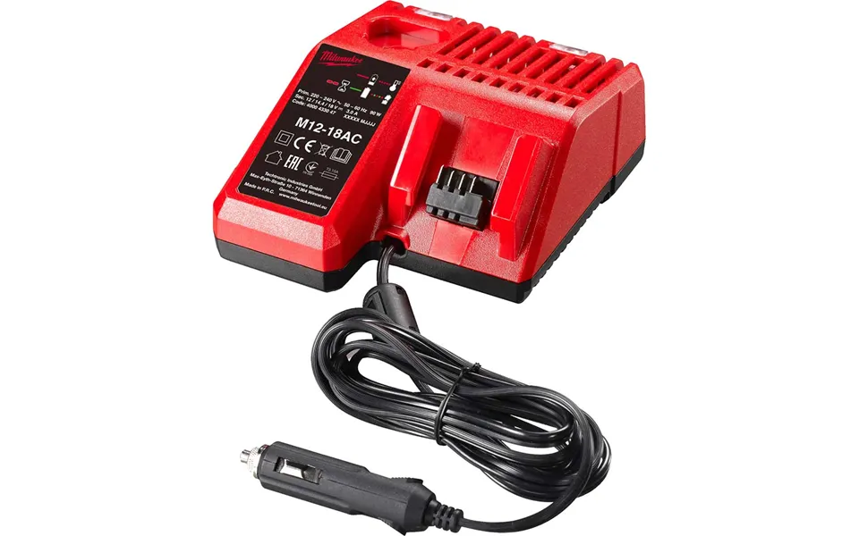 Milwaukee M12-18 Ac 12v - 18v Cordless In Car Battery Charger 12v