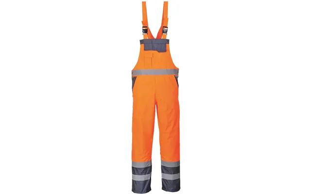 Oxford Weave 300d Class 2 Hi Vis Contrast Bib And Brace Orange Navy 4xl product image