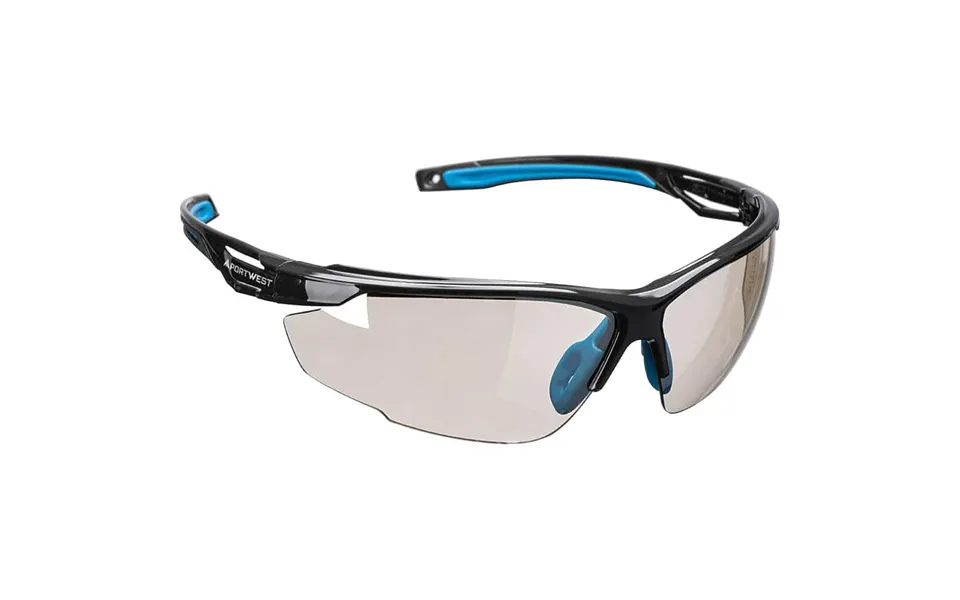 Portwest Anthracite Kn Safety Glasses Black Mirror