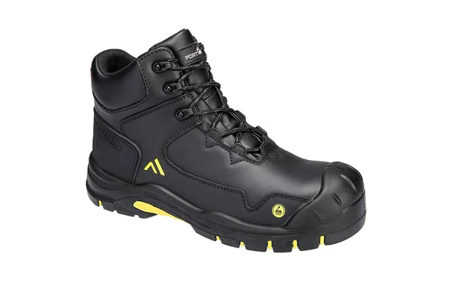 Portwest Apex Composite Mid Esd Safety Boots Black Yellow Size 9