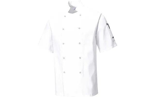 Portwest Cumbria Chefs Short Sleeve Jacket White Xs