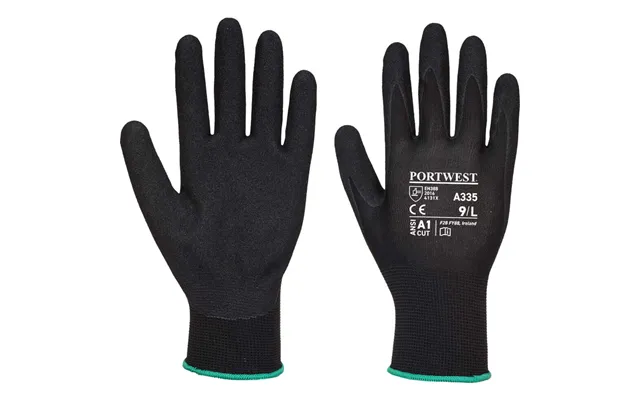 Portwest Dermi Grip Npr15 Nitrile Sandy Gloves Black 2xl Pack Of 1 product image