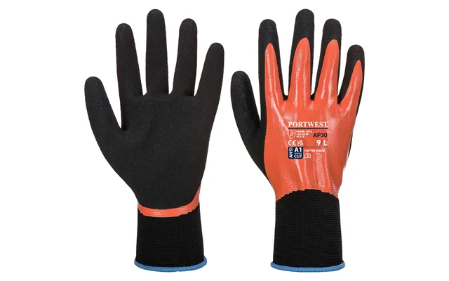 Portwest Dermi Pro Nitrile Gloves Orange Black L Pack Of 1 product image
