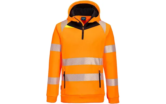 Portwest Dx4 Hi Vis 1 4 Zip Hoodie Orange Black Xl product image