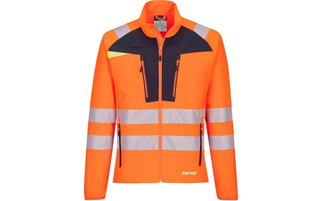 Portwest Dx4 Mens Hi Vis Zip Pocket Baselayer Top Orange Black 4xl product image