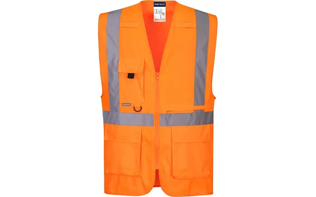 Portwest Executive Tablet Pocket Hi Vis Vest Orange 2xl