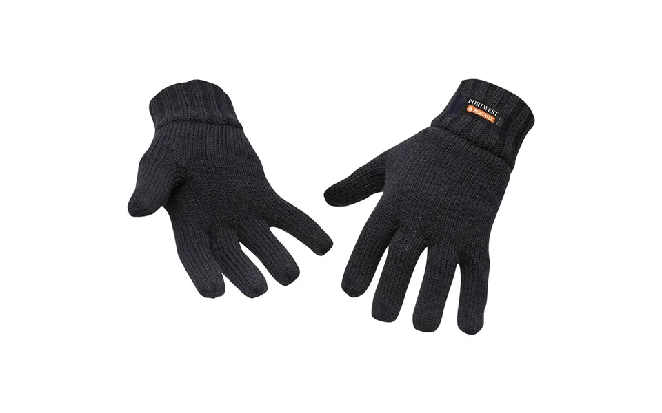 Portwest Insulatex Lined Knit Gloves Black One Size