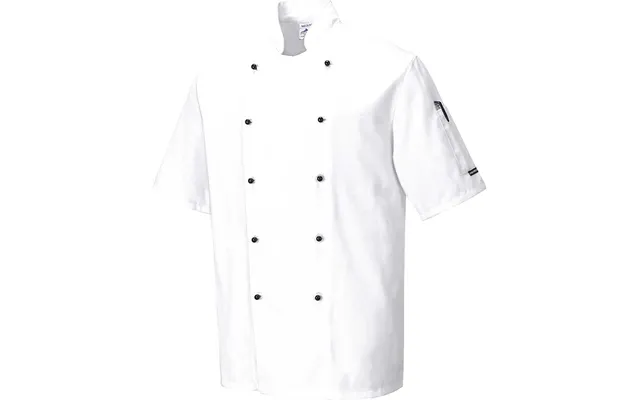 Portwest Kent Mens Chefs Short Sleeve Jacket White Xl