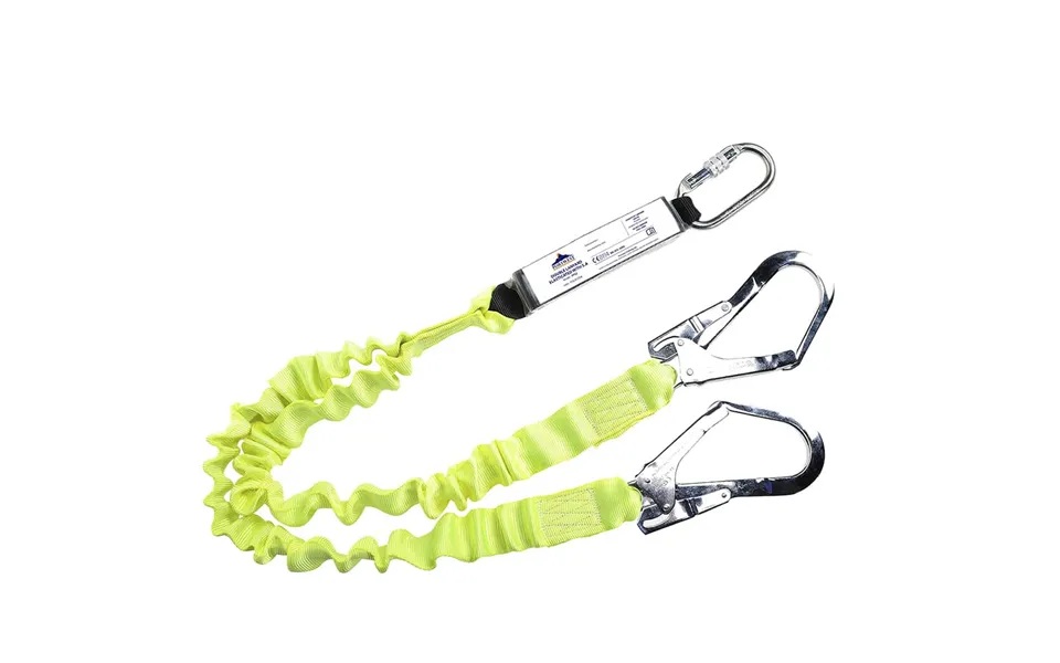 Portwest Shock Absorbing Double Elasticated Lanyard Yellow Pack Of 1