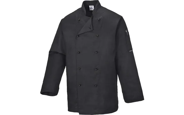 Portwest Somerset Chefs Long Sleeve Jacket Black S