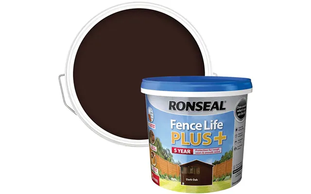 Ronseal Fence Life Plus 5 Year Protection Shed & Fence Paint Dark Oak 5l product image