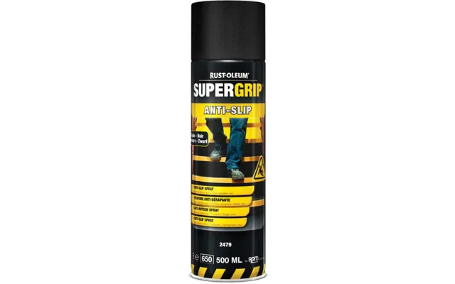 Rust Oleum Hard Hat Anti Slip Aerosol Floor Spray Paint Black 500ml product image