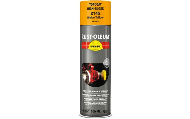 Rust Oleum Hard Hat Metal Spray Paint Traffic Yellow 500ml