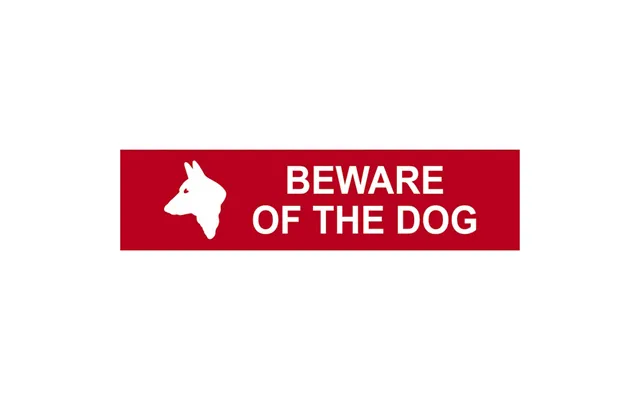 Scan Beware Of The Dog Sign 200mm 50mm Standard