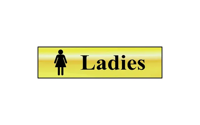 Scan Brass Effect Ladies Sign 200mm 50mm Standard