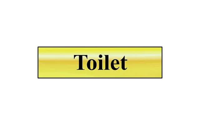 Scan Brass Effect Toilet Sign 200mm 50mm Standard