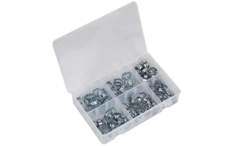 Sealey 140 Piece Zinc Plated O Clip Double Ear Assortment