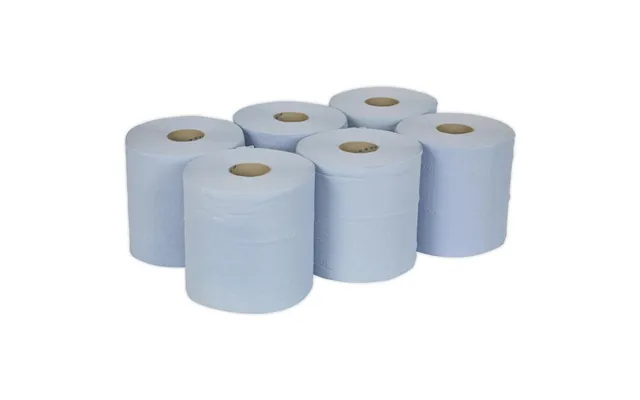 Sealey Blue 2 Ply Paper Towel Wiping Roll Pack Of 6 product image