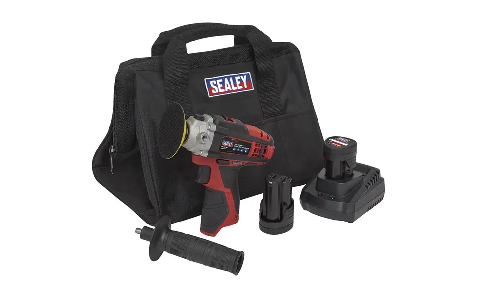 Sealey Cp1205 12v Cordless Polisher 71mm 2 X 1.5ah Li-ion Battery Charger Bag