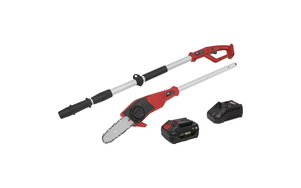 Sealey Cp20vtp02 20v Cordless Telescopic Tree Pruner Kit 1 X 4ah Li-ion Battery Charger