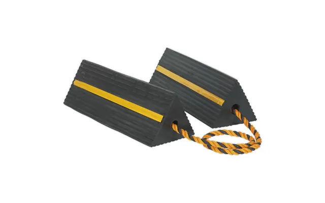 Sealey Heavy Duty Rubber Wheel Chocks 8kg Pack Of 2 product image