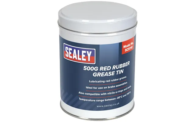 Sealey Scs110 Red Rubber Grease Tin 500g product image