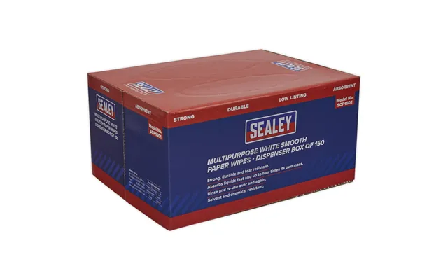 Sealey Smooth White Multi Purpose Paper Wipes Pack Of 150 product image