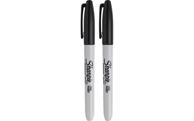 Sharpie Fine Tip Permanent Marker Pen Black Pack Of 2