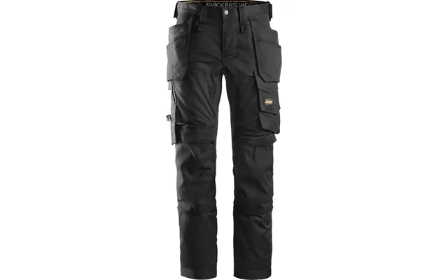 Snickers 6241 Mens Allround Work Stretch Slim Fit Trousers Holster Pockets Black 30 30