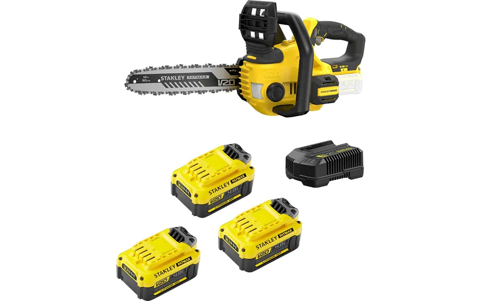 Stanley Fatmax V20 Sfmccs630 18v Cordless Chainsaw 300mm 3 X 4ah Li-ion Battery Charger