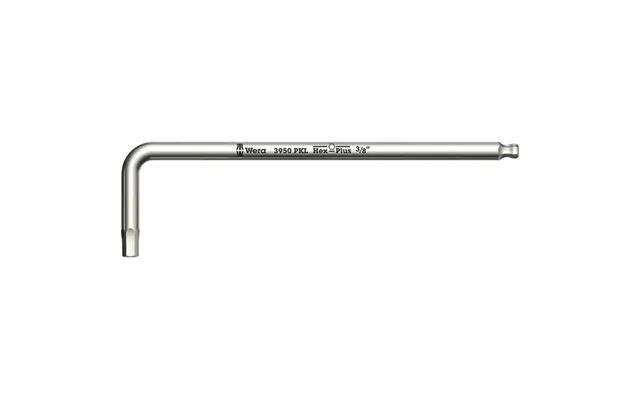 Wera 3950pkl Stainless Steel Ball End Hexagon Allen Key Imperial 9 64