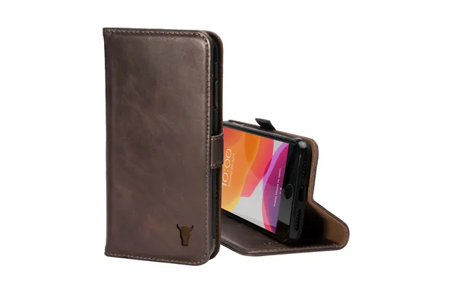 Apple Iphone Se 2022 2020 Iphone 8 & Iphone 7 Leather Wallet Case With Stand Function - Dark Brown