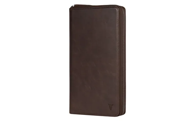 Leather Family Travel Wallet & Passport Holder - Dark Brown
