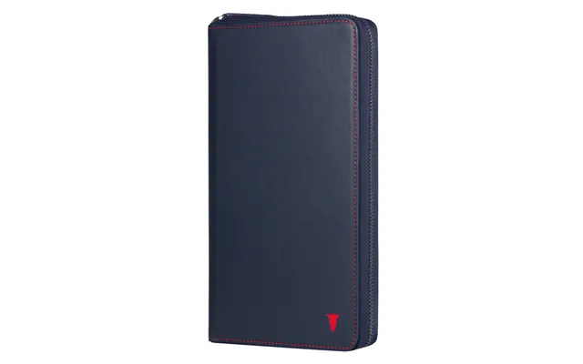Leather Family Travel Wallet & Passport Holder - Navy Blue