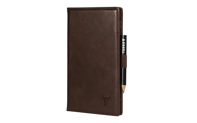 Leather Golf Scorecard Holder Wallet - Dark Brown