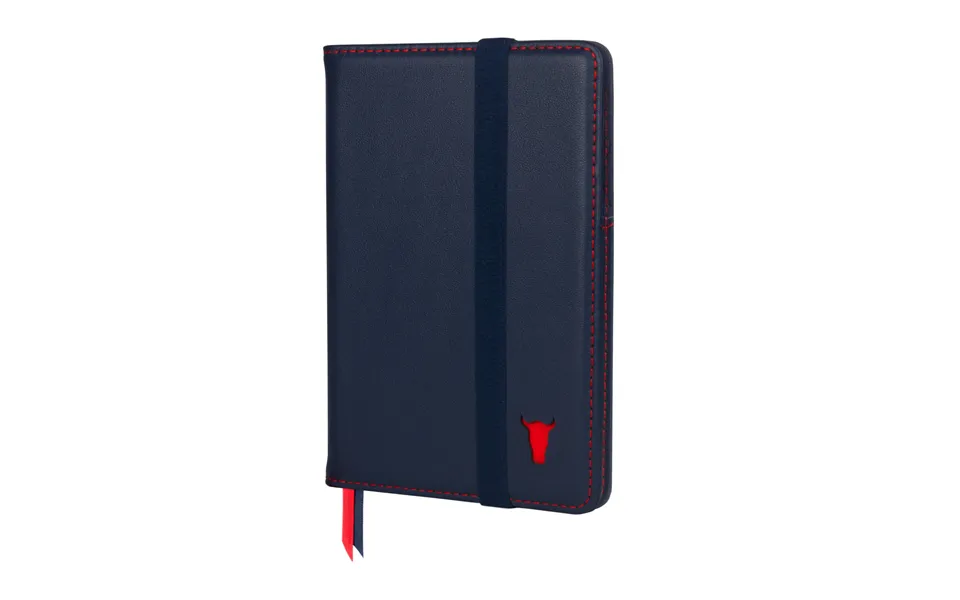 Leather Passport Holder & Travel Document Cover - Navy Blue