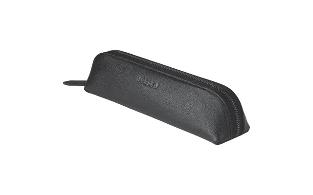 Leather Pencil Case & Pen Organiser - Black