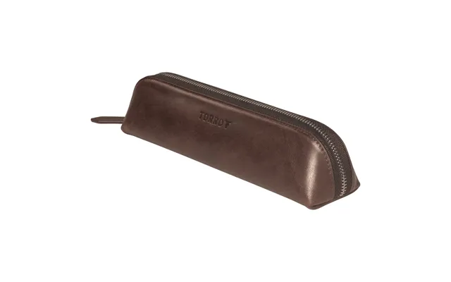 Leather Pencil Case & Pen Organiser - Dark Brown