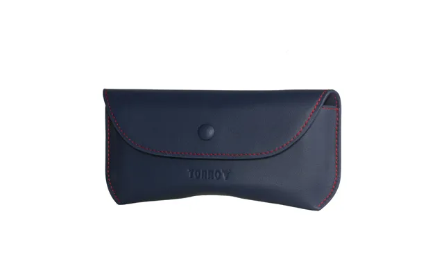 Leather Sunglasses Case Glasses Case - Navy Blue