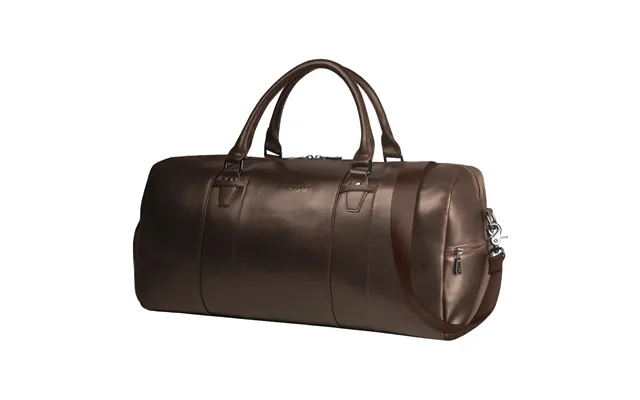 Leather Weekend Duffle Bag - Dark Brown
