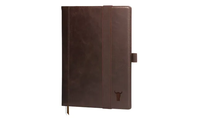 Refillable A4 A5 Leather Notebook Cover With Notebook Insert - A5 Dark Brown