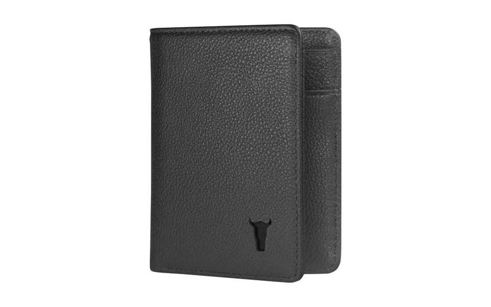 Slim Leather Bifold Wallet With Rfid Protection - Black