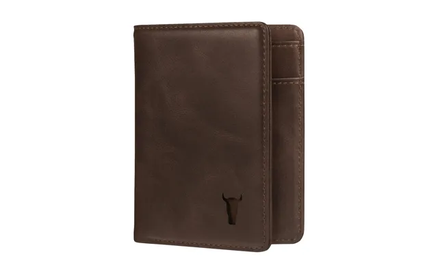 Slim Leather Bifold Wallet With Rfid Protection - Dark Brown product image